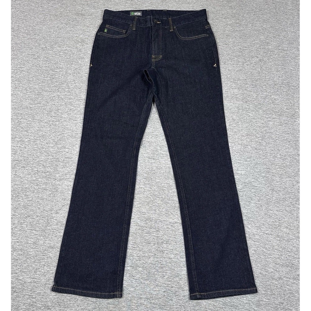 Stio Jeans Mens 33x32 Blue Denim Rivet Straight Organic Cotton Stretch Outdoor